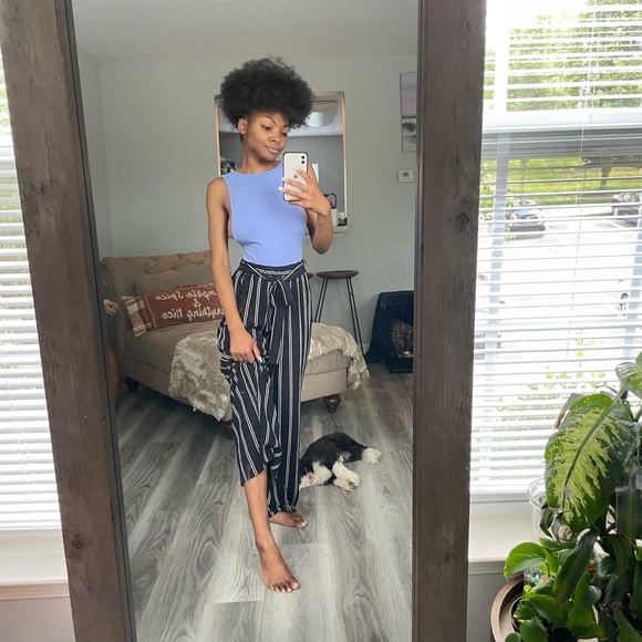 Black And White Flare Pants - Picture 7 of 15